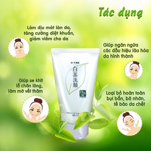 🌿 🌿Sữa rửa mặt trà xanh Rohto Shirochasou Nhật Bản 120g 🌿 🌿