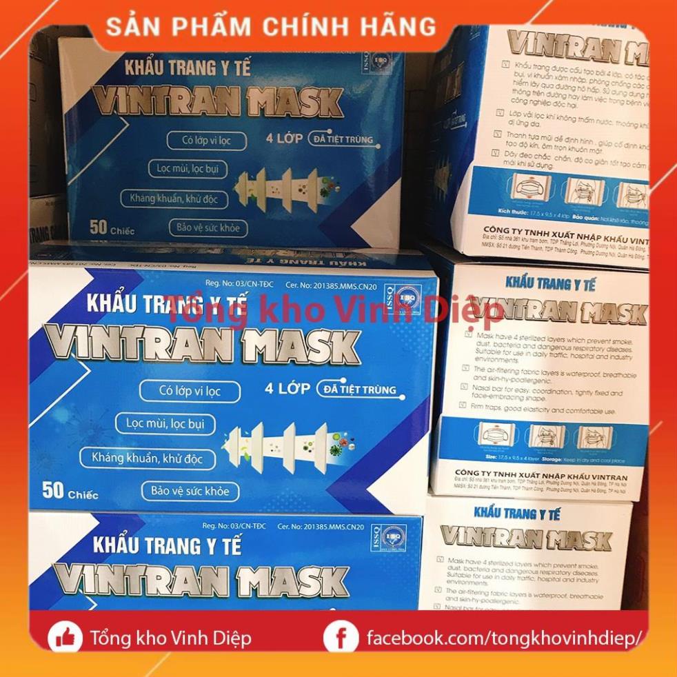 [Xả kho] Hộp 50 chiếc Khẩu trang y tế 4 lớp cao cấp