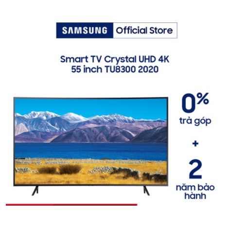 Smart Tivi Samsung Màn Hình Cong Crystal UHD4K 55 inch UA55TU8300KXXV(Điều khiển giọng nói) 4.9
