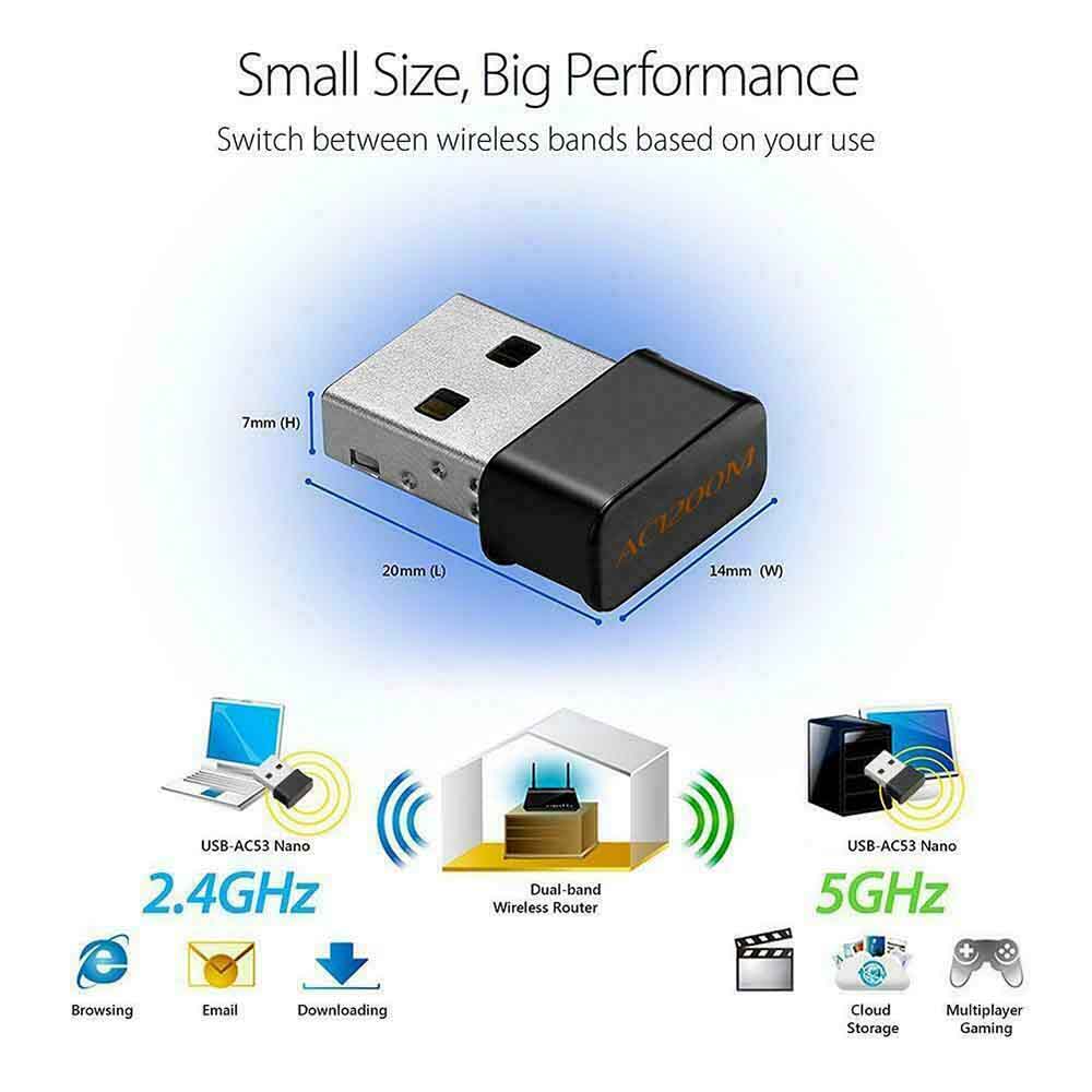 Usb Thu Sóng Wifi Băng Tần Kép 1200mbps 5ghz | BigBuy360 - bigbuy360.vn