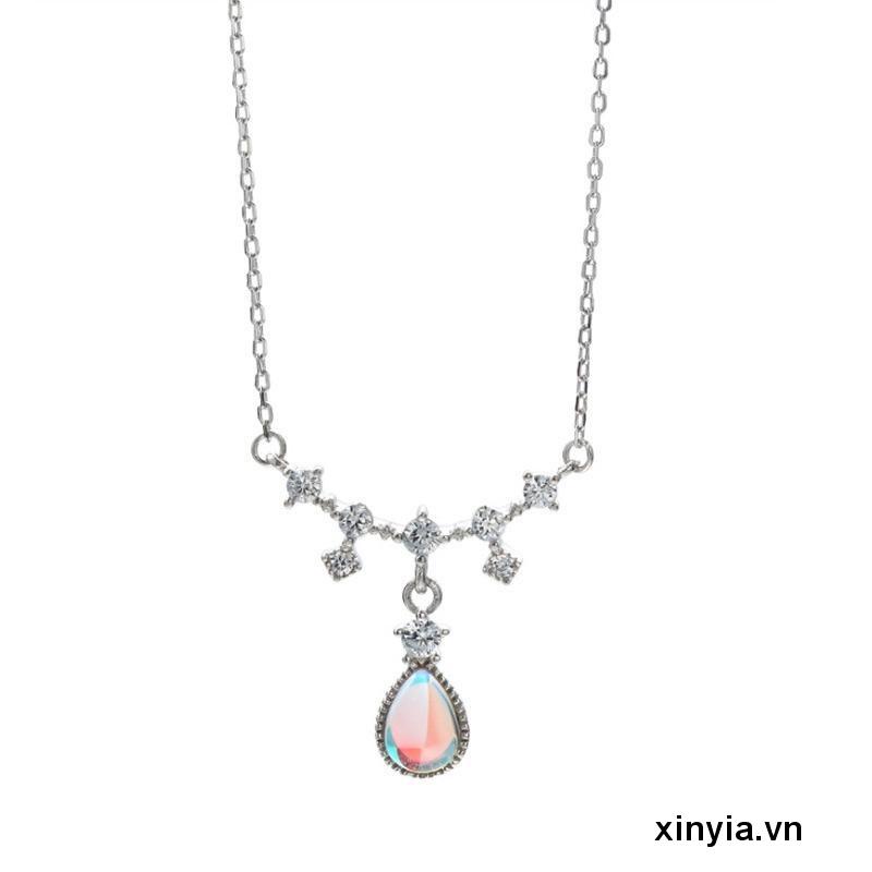 Vòng cổ Mặt Đá Mặt Trăng Hình Giọt Nước Thời Trang Sang Trọng Cho Nữ