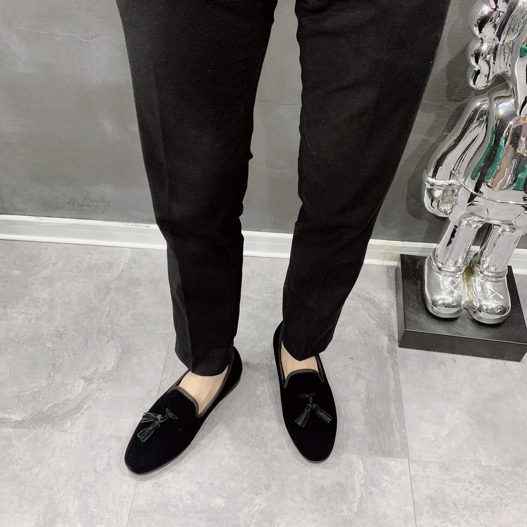 Giầy tây, giày da nam chất nhung cao cấp, kiểu dáng loafer : 101