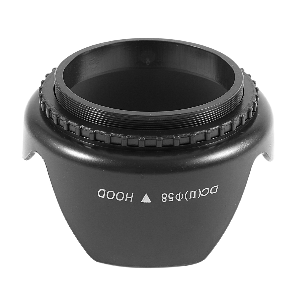 ☆DC-SN HOOD 58mm Screw Mount Flower Crown Lens Hood Petal Shape for Canon Nikon Tamron Sigma Sony 58mm Lens Black