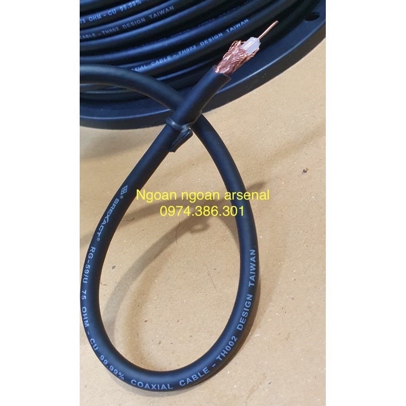 Dây tín hiệu Coaxial AV RCA cong bẻ góc chất lượng