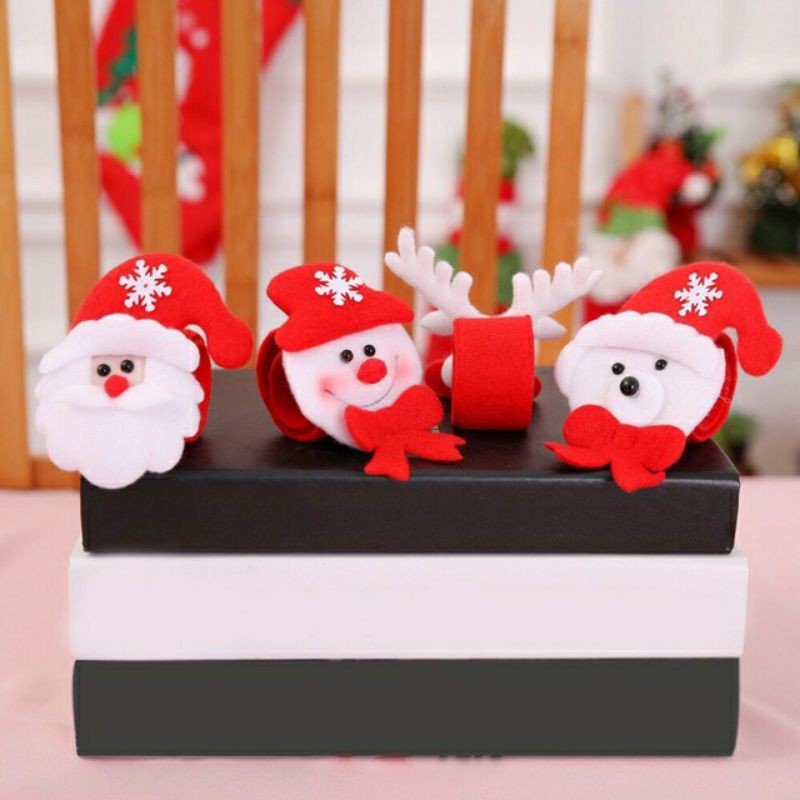 Vòng Tay Noel, Đồng Hồ Noel, Có Phát Sáng Vải Dạ, Đồ Chơi Quà Tặng Học Sinh Trong Mùa Giáng Sinh Noen Cho Bé