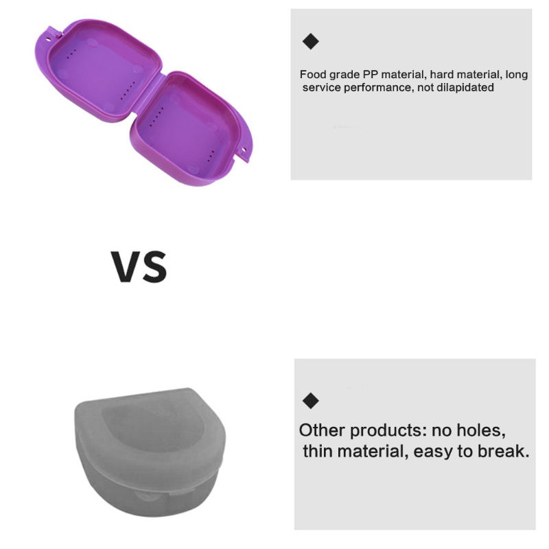 Hộp Đựng Răng Giả Có Lỗ Thông Gió Tiện Dụng