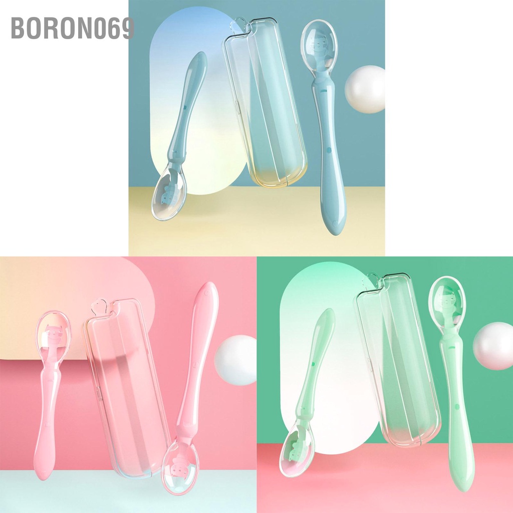 Thìa silicone cho bé tập ăn mềm Muỗng dặm giai đoạn đầu trẻ sơ sinh Boron069