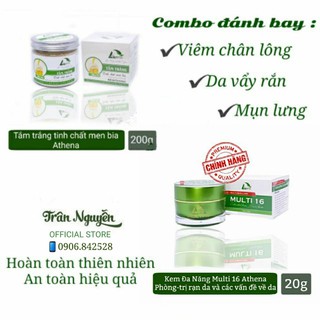 Combo Tắm men bia + Multi 16 Athena 20g