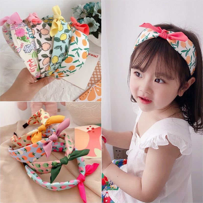 Băng đô CÀI TÓC NƠ BỌC VẢI bản to CUTE cho bé gái