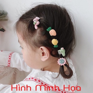 SET túi 6 dây cột tóc cho bé gái nhiều hình dễ thương