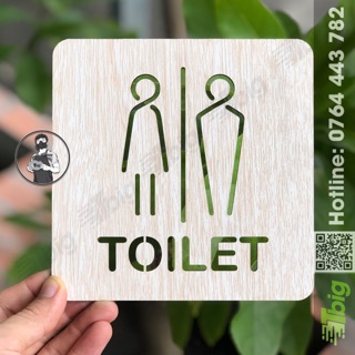 [Siêu Rẻ] Bảng Gỗ Decor Toilet Nam Nữ trang trí quán Cafe Homestay