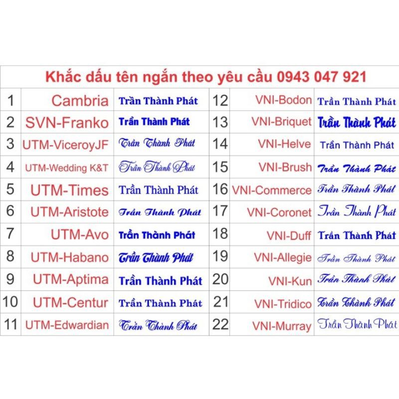 Khắc mặt dấu tên theo yêu cầu giá rẻ