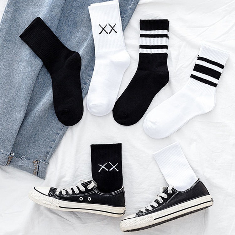 Tất Vớ Nam Nữ Cổ Cao Hàn Quốc - Tất Vớ Unisex Phong Cách Harajuku