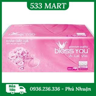 Khăn giấy rút Bless you 250 tờ