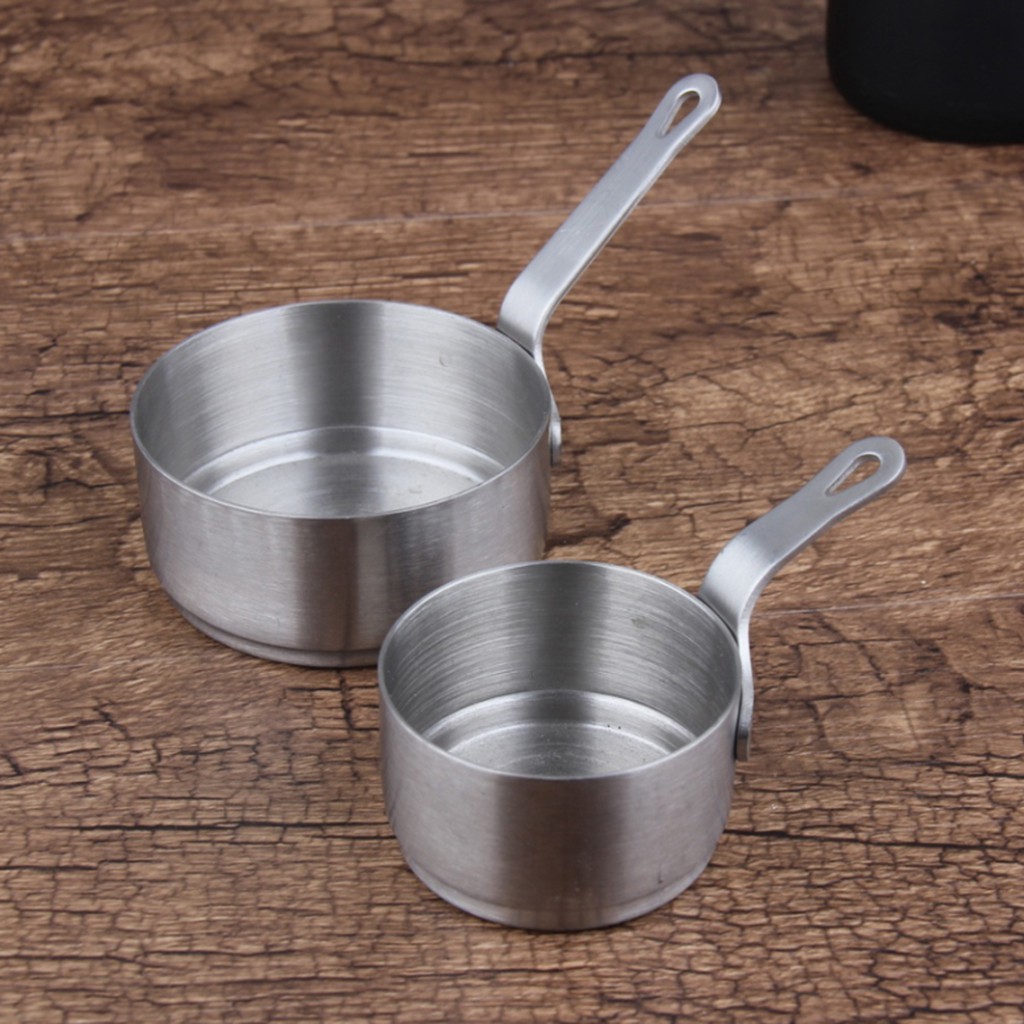 Mini Steel Saucepan Restaurant Dip Sauce Display Cooking Kitchen Pan 50ml