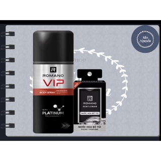 XỊT KHỬ MÙI ROMANO VIP PASSION 150ML KÈM NƯỚC HOA 18ML.