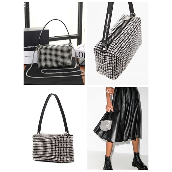 TNS - Túi clutch đính đá bling bling hottrend hợp đi tiệc 🅰️lex•xander Wang Classy Party Hand Bags