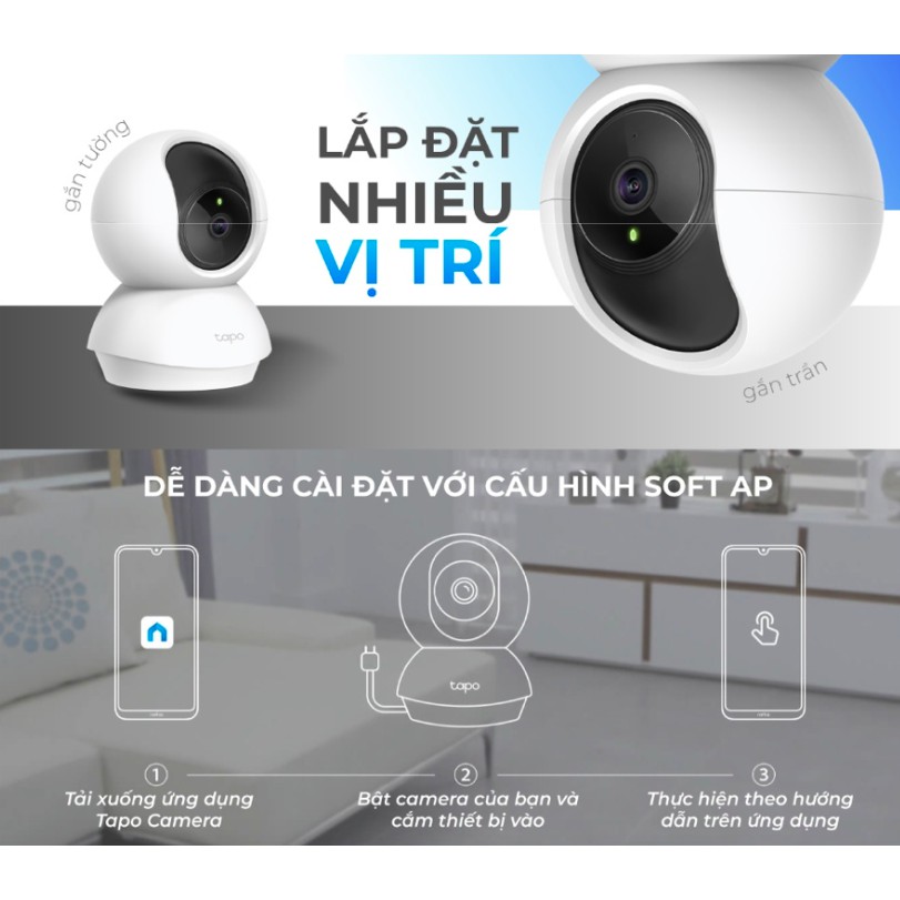 Camera Wi-Fi TP-Link Tapo C200 sắc nét 1080P 2MP ngày đêm âm thanh 2 chiều hỗ trợ thẻ nhớ lên đến 128GB - Chính Hãng | BigBuy360 - bigbuy360.vn