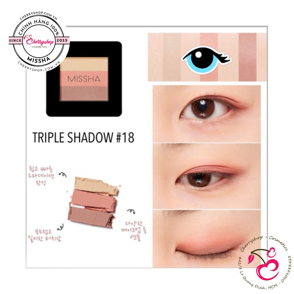 Phấn mắt 3 ô Missha Triple Shadow