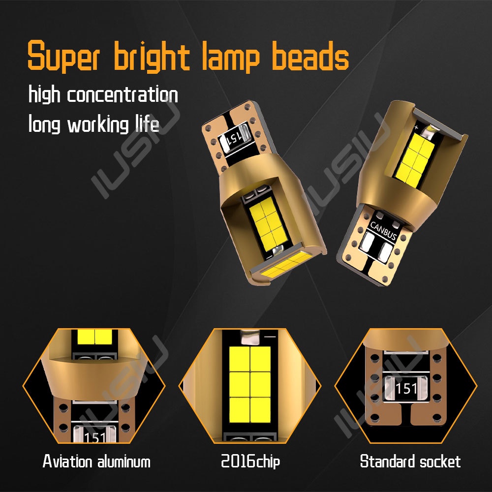 Đèn Led T10 194 W5W WY5W 2016 18SMD Ánh Sáng Trắng Cao Cấp Cho Xe Ô Tô