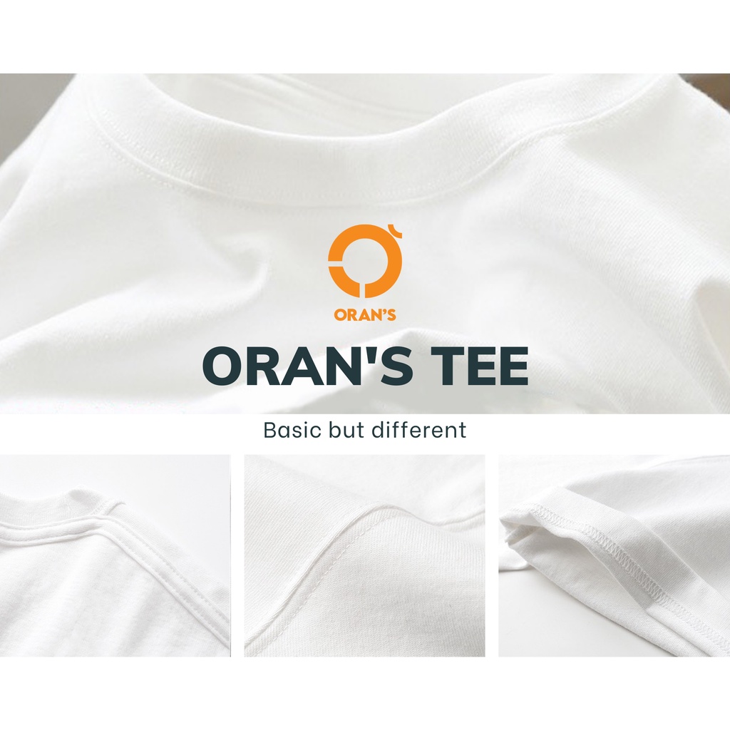 Áo thun basic ORAN'S tay lỡ Oversize chất COTTON 4C, FULLBOX - ORAN'S COUPLE - ORANS 01