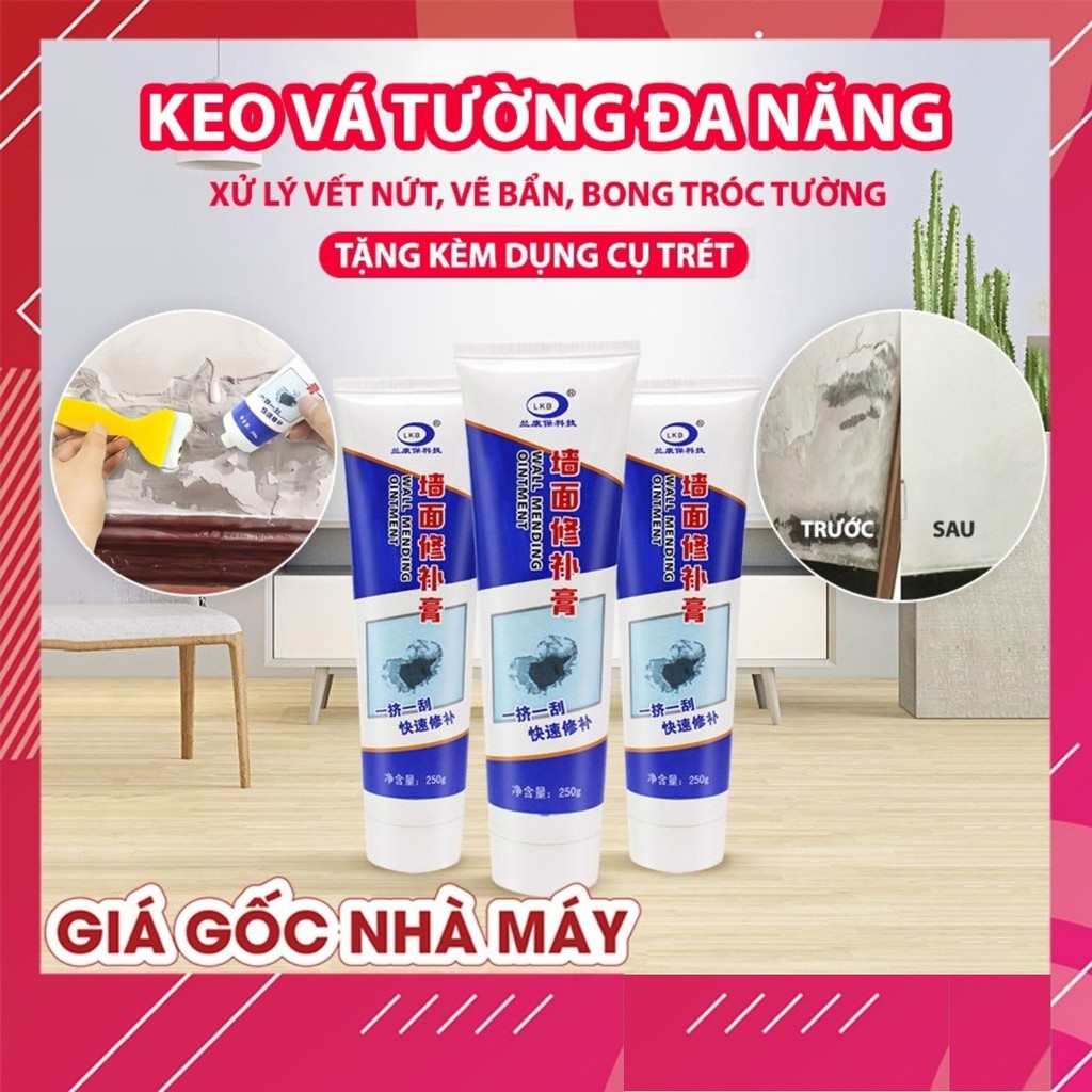 Keo Vá Vết Nứt Tường Nhà Cao Cấp Chống Nước Chống Mốc 250g