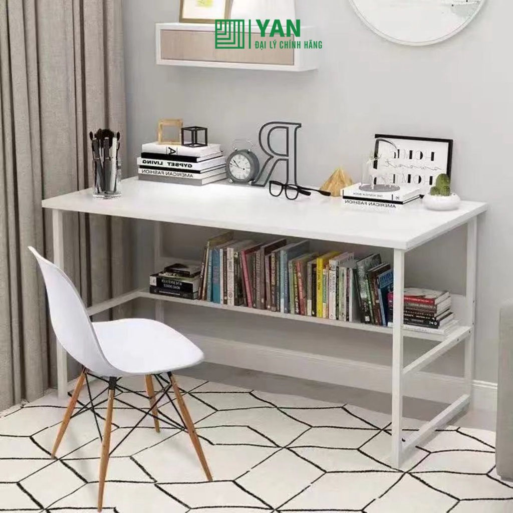 Bàn học bàn làm việc kèm kệ dưới để đồ - gm17