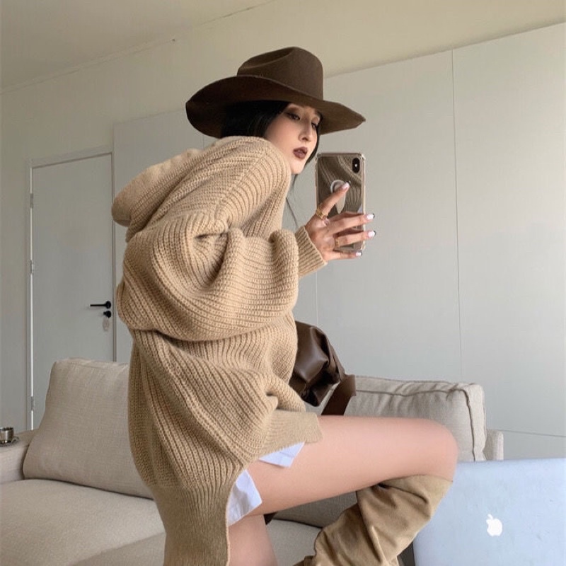Áo sweater nữ tay dài dáng rộng phong cách Ulzzang Hàn Quốc  AL96