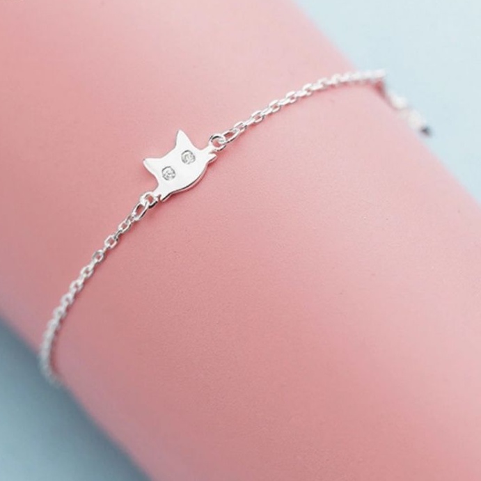 Lắc tay mèo xương cá bạc 950 cao cấp 🌼YN JEWELRY