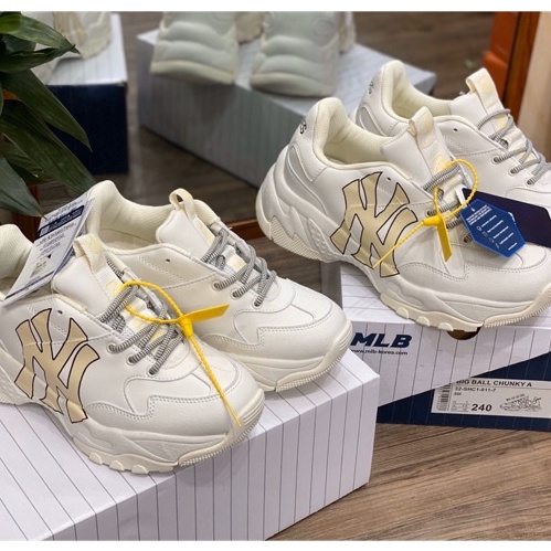 Giày MLB,  Giày độn đế MLB NY phong cách hàn quốc cực hot 2023 bản đẹp