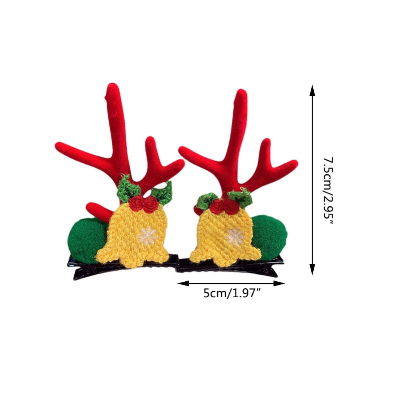 Kẹp Tóc Hình Sừng Tuần Lộc Giáng Sinh Dễ Thương