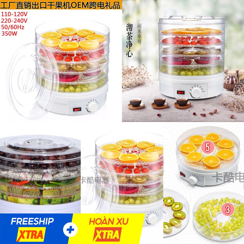 Máy Sấy Hoa Quả Mini ⚡️FREESHIP⚡️ Sấy Khô Cực Nhanh, An Toàn Và Lưu Giữ Chất Dinh Dưỡng .