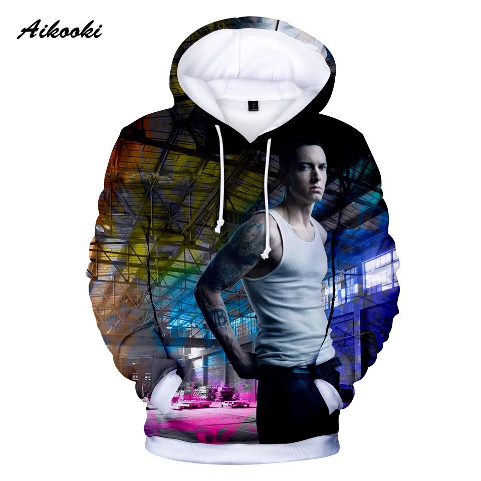 Áo Hoodie In Họa Tiết Rapper Eminem 3d Phong Cách Harajuku Mới