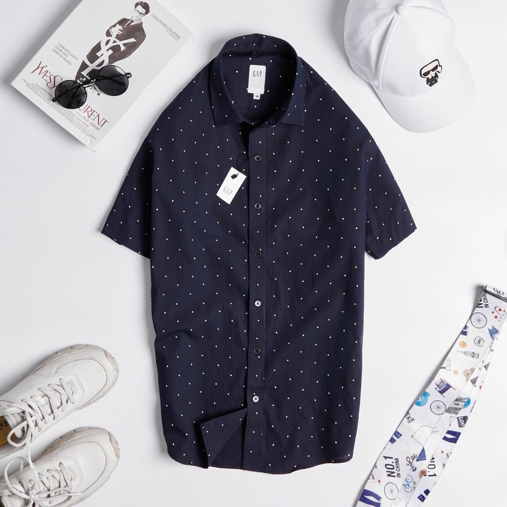 Áo sơ mi nam tay ngắn, họa tiết 3M basic - Chất liệu cotton 100% cao cấp - Form slim dễ phối đồ. | BigBuy360 - bigbuy360.vn