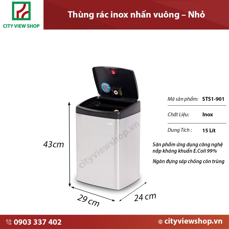 Thùng Fitis vuông nhấn STS1