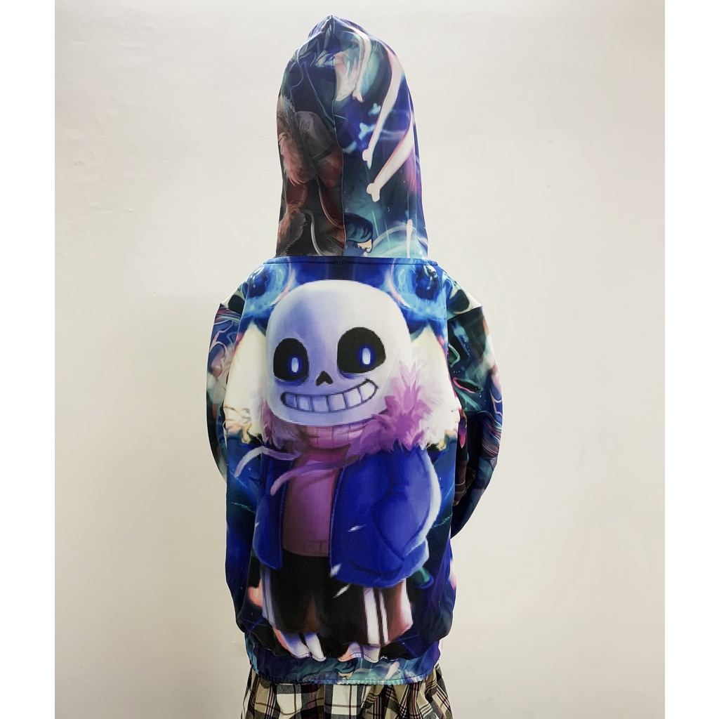 Áo Hoodie trẻ em in hình Game Undertale Sans 3D dễ thương cho bé trai