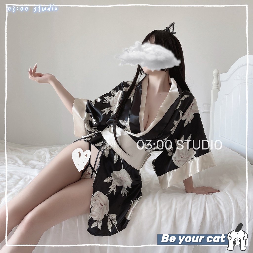 （Giao hàng bảo mật）🖤Đồ ngủ sexy🖤Freeship🖤Kimono Cosplay Hầu Gái Nhật Bản váy ngủ anime Cô Giúp Việc Quyến Rũ---020