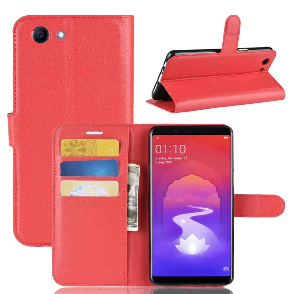 Bao Da Điện Thoại Dạng Ví Nắp Lật Nam Châm Làm Giá Đỡ Phong Cách Vintage Cho Oppo F7 Youth / F7