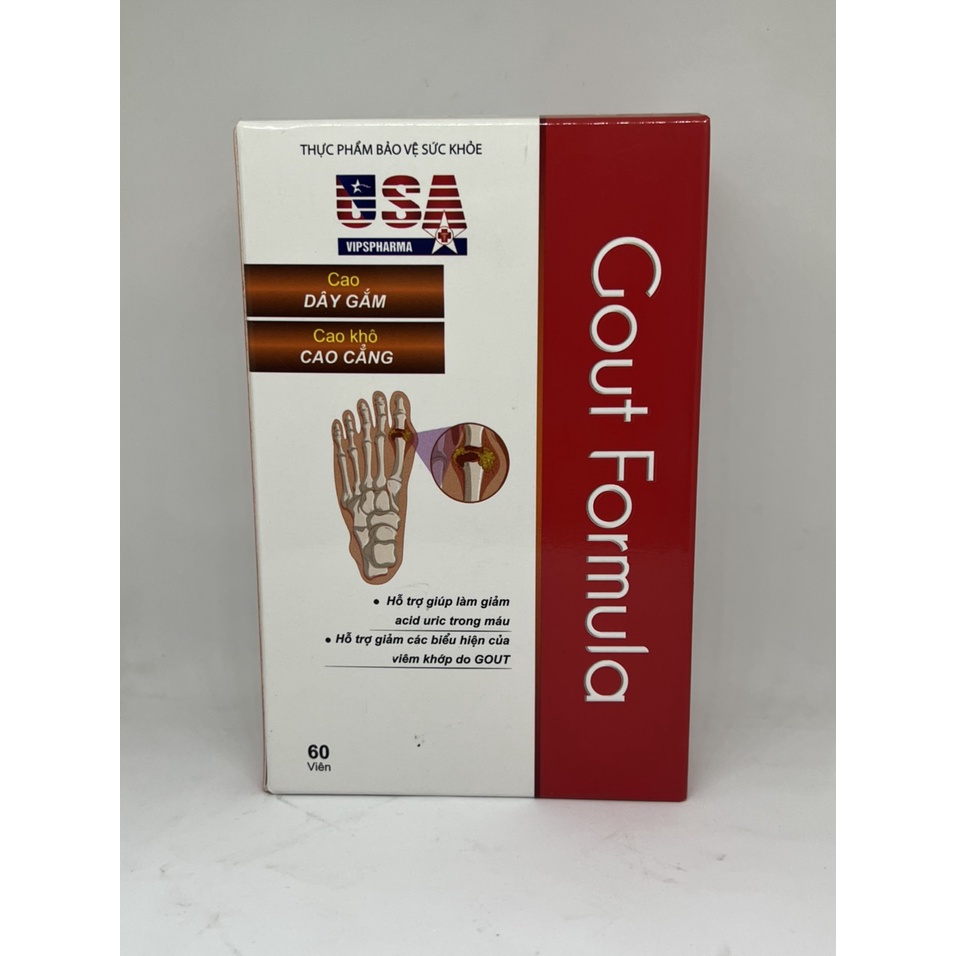 Viên Uống Gout Formula Làm Giảm Acid Uric Và Viêm Sưng Do Gout