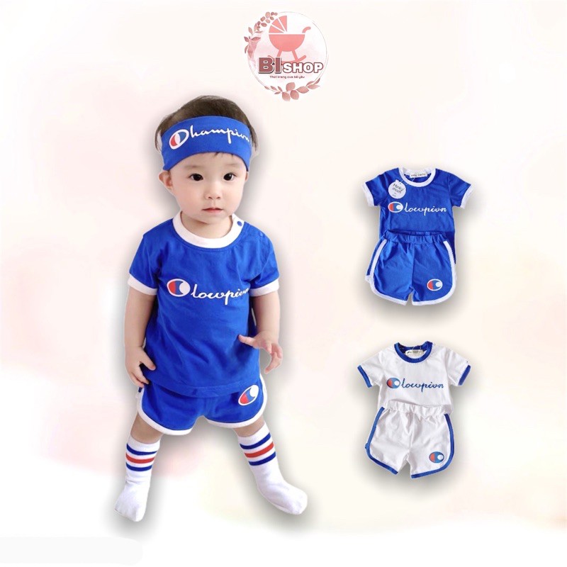 Quần áo trẻ em Bi Kids bộ cộc tay thể thao số 16 chất liệu cotton cao cấp cho bé trai và bé gái 3 tháng đến 4 tuổi