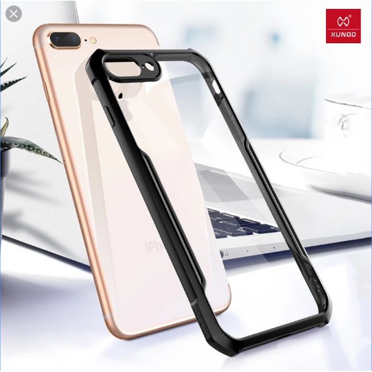 iPhone 7 Plus/ 8 Plus_Ốp lưng Xundd mặt lưng kính trong suốt, Viền TPU chống sốc ( Full Box )