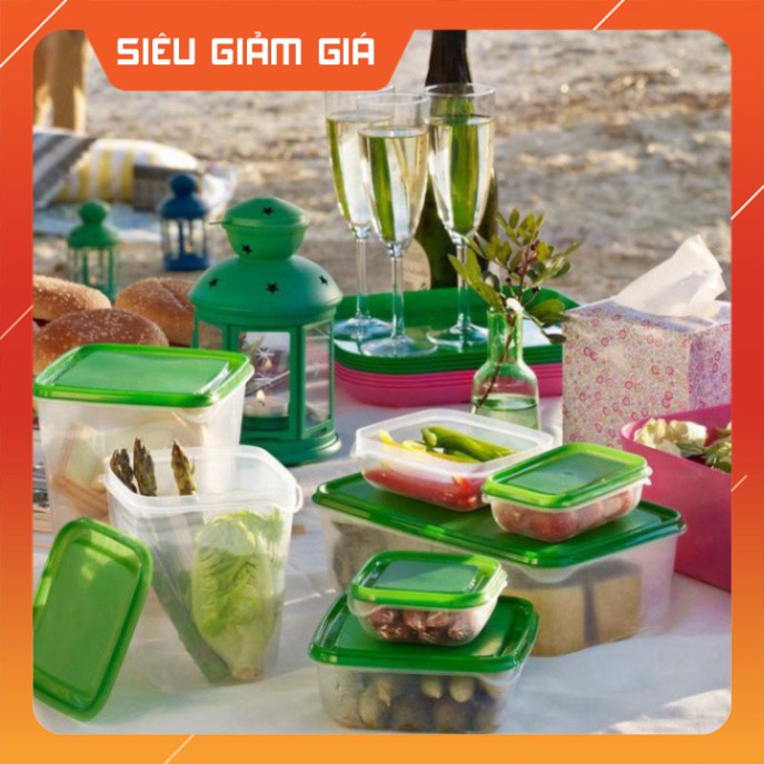 SET 17 HỘP ĐỰNG THỨC ĂN BỎ TỦ LẠNH CÓ NẮP ĐẬY KÍN AN TOÀN