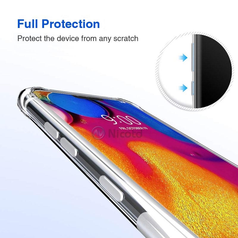 Ốp điện thoại TPU silicone trong suốt siêu mỏng cho Lg V50 V40 V30 G8 V35 Thinq V20 Lg G7 Q9 Q6 G6