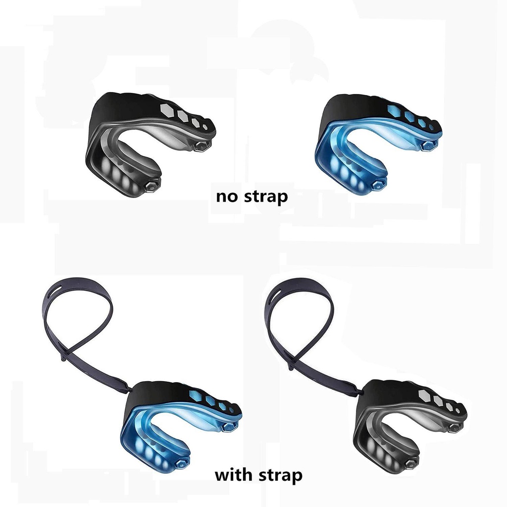 JONYE Đai Bảo Vệ Miệng Khi Chơi Thể Thao Bóng Bầu Dục Chuyên Nghiệp Màu Đen Và Xanh Dương