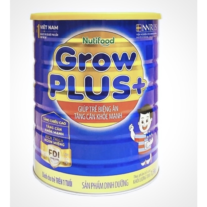 (MẪU MỚI) SỮA BỘT GROW PLUS NUTIFOOD XANH HỘP 1.5KG DATE MỚI