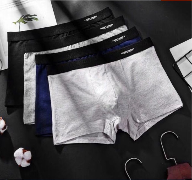 Quần sịp nam, quần sịp đùi nam chất cotton cao cấp  COMBO hộp 4 chiếc