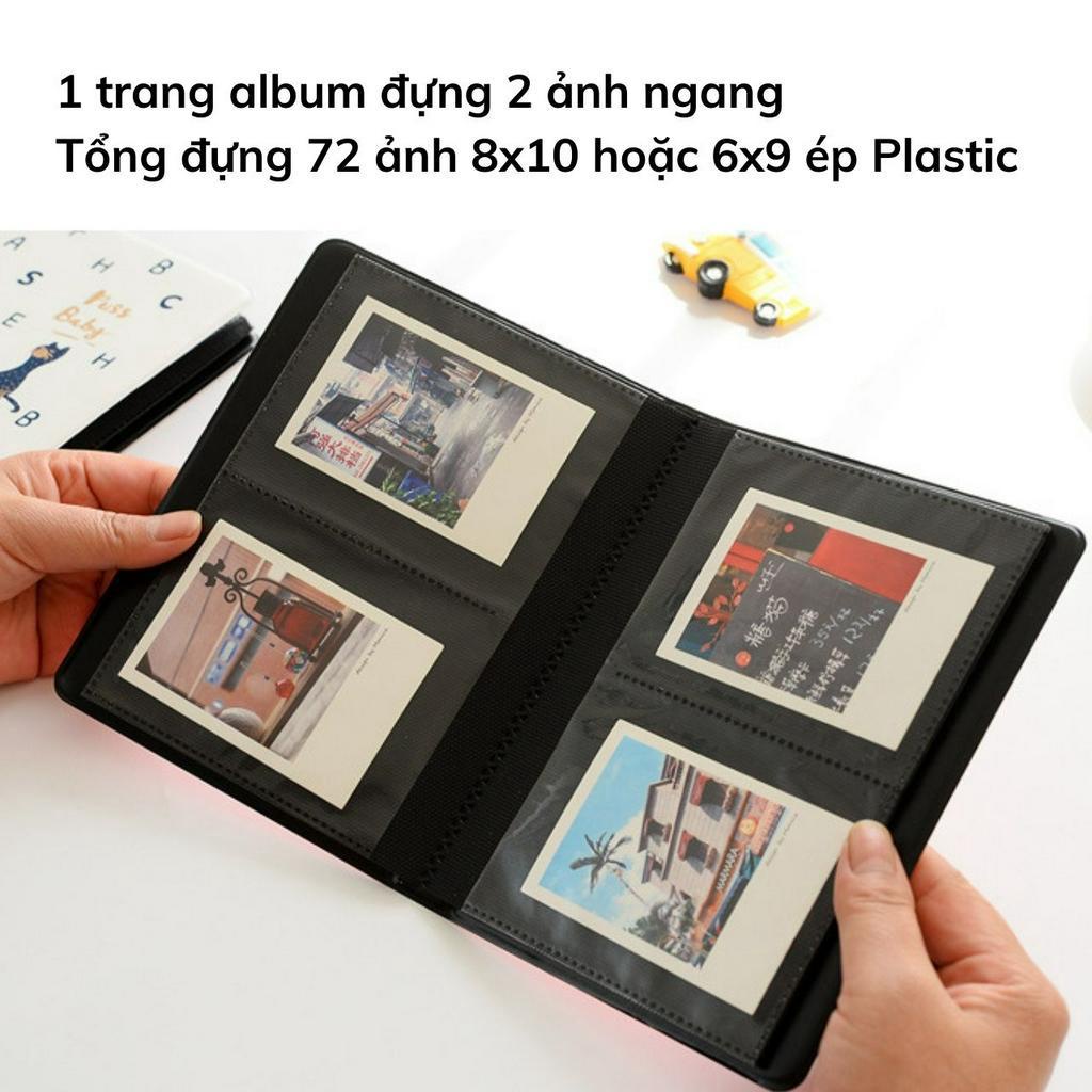 Combo abum ảnh bìa da hình mèo + In 72 ảnh 8x10 phủ UV in ảnh theo yêu cầu cho con quà tặng ý nghĩa Tú Vy Studio