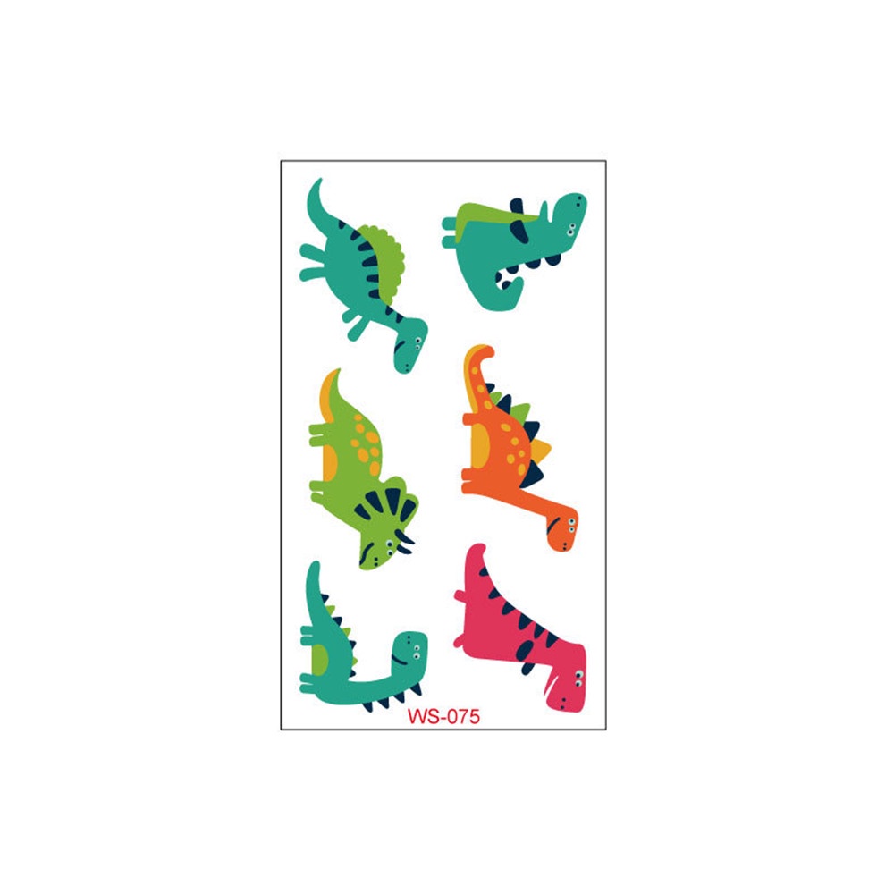 1 Tấm Hình Xăm Dán Hình Khủng Long 3D Chống Nước Dễ Thương Dành Cho Trẻ Em