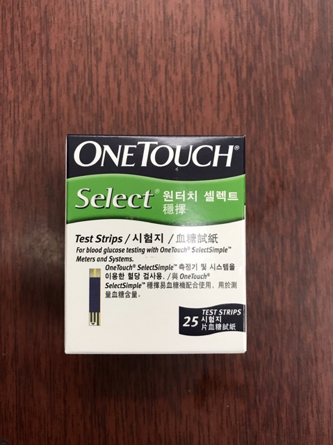 (GIAO NHANH 30 PHUT) Que thử đường huyết ONETOUCH SELEC (10 que - 25 que)