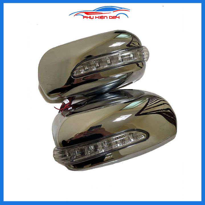 Ốp gương chiếu hậu Camry 2003-2004-2005-2006-2007 đèn led xi nhan mạ crom bảo vệ chống trầy trang trí làm đẹp xe
